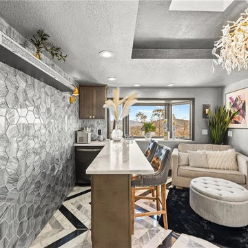 Chic Wet Bar and Lounge Area