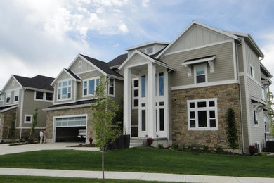 Example of an arts and crafts exterior home design in Salt Lake City