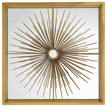 Starlight Mirrored Brass Wall Decor