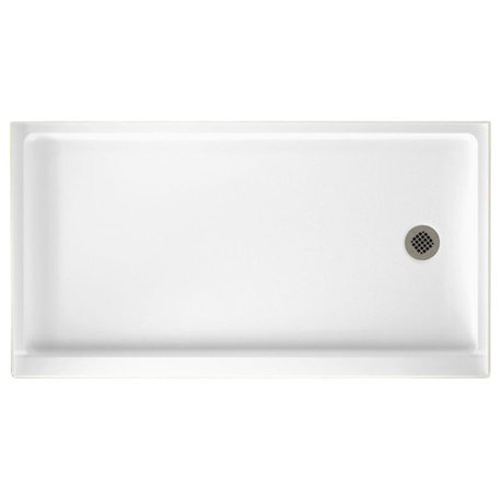 Swan 60x32x4.3125 Veritek Shower Base, Right Drain, White