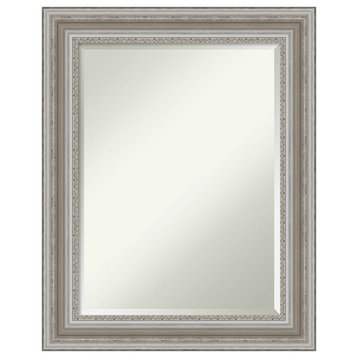 Parlor Silver Beveled Bathroom Wall Mirror - 23.5 x 29.5 in.