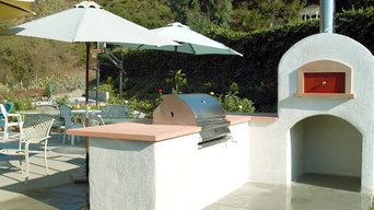West Covina California outdoor kitchen with wood fired oven