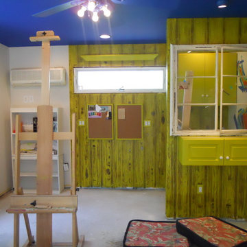 Knotty Pine Faux Wall Mural