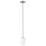 Generation Lighting Collection - Oslo 1-Light Mini-Pendant, Chrome - The Oslo lighting collection by Sea Gull Lighting is a sleek design, with smooth and clean lines. The Opal Etched glass adds to this collection's contemporary and minimalist character. Offered in Chrome, Brushed Nickel, Burnt Sienna and textured Blacksmith finishes, the collection includes nine-, five-, and three-light chandeliers, pendants in four sizes, both flush and semi-flush ceiling fixtures, as well as one-, two-, three- and four-light wall/bath fixtures. Both incandescent lamping and ENERGY STAR-qualified LED lamping are available. All fixtures are California Title 24 compliant.