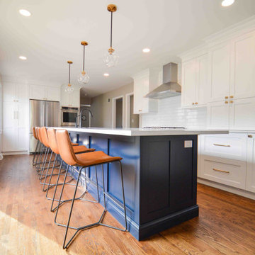 Arlington Heights Blue and White Kitchen