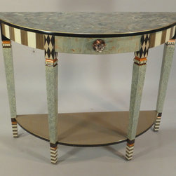 Demi-Lune Console Table - Handpainted by Suzanne Fitch - Products