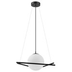 Eglo Lighting - Eglo Lighting 39591A Salvezinas - One Light Geometric Pendant - The Salvezinas pendant by Eglo draws the eye withSalvezinas One Light Matte Black Opal Gla *UL Approved: YES Energy Star Qualified: n/a ADA Certified: n/a  *Number of Lights: Lamp: 1-*Wattage:60w E26 Medium Base bulb(s) *Bulb Included:No *Bulb Type:E26 Medium Base *Finish Type:Matte Black
