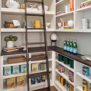 75 Beautiful Kitchen Pantry With Brown Countertops Pictures