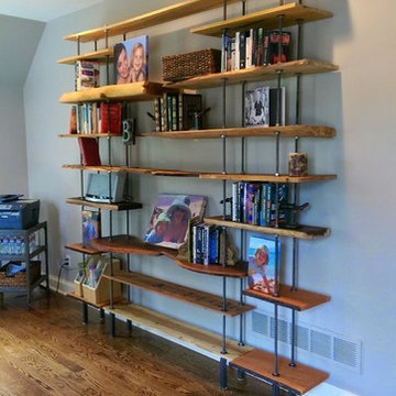 Custom Shelving Unit Made of Reclaimed Wood