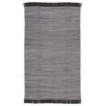 Jaipur Living - Jaipur Living Savvy Indoor/ Outdoor Solid Area Rug, Gray/Black, 8'10"x11'9" - The performance-driven Sonder collection offers a solid, basic design with natural-inspired texture that works for both indoor and outdoor spaces. The handwoven Savvy rug features modern tones of black and gray for the perfect versatile accent. This rug features a durable, easy-to-clean polypropylene construction with distinctive corded fringe trim for a textural twist.