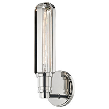Red Hook 1-Light Wall Sconce, Polished Nickel