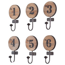 Rustic Wall Hooks by Furniture Domain
