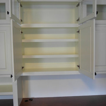 Built-in Desk with Glass Doors