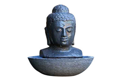 Buddha Head Fountain, Lava Stone