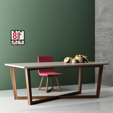 Feng Shui rectangular fixed dining table by Imperial Line