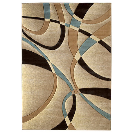 United Weavers Contours La Chic Rug, Beige (510-21326), 2'7" x 7'4" Runner