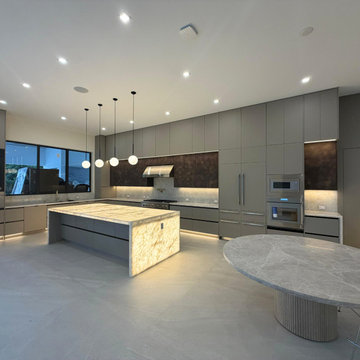 Luxury LED-Integrated Custom Kitchen