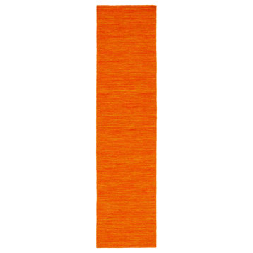 Safavieh Kilim Klm850P Solid Color Rug, Orange, 2'3"x9'