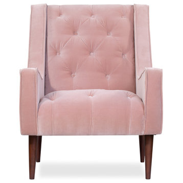 Krisel Fabric Chair, Rose Velvet