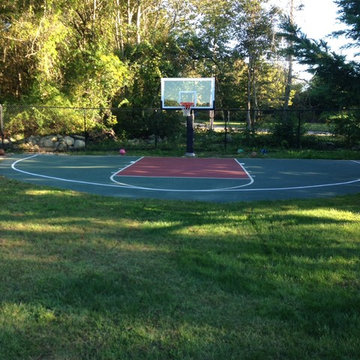 Emmett H's Pro Dunk Diamond Basketball System on a 52x27 in Little Compton, RI