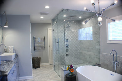 Inspiration for a contemporary bathroom remodel in Columbus