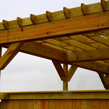 Federal Hill Baltimore. Roof Tor Deck with Pergola Roof.