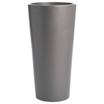 Root and Stock - Sonoma Tall Cylinder Planter, Gray, 15"x30" - The medium, gray Sonoma Tall Cylinder Planter from Root and Stock is defined by its sleek, timeless silhouette. Crafted from industrial-strength fiberglass, this product is lightweight, durable, maintenance-free and weather-resistant, making it an optimal choice for both indoor and outdoor areas. Unpretentious and sophisticated, this planter from Root and Stock is a simple yet elegant way to bring a dash of color and energy to your home.