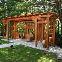Pergola with Privacy Lattice - Pergolas