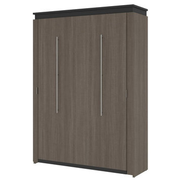 Orion  65W 65W Queen Murphy Bed In Bark Gray And Graphite