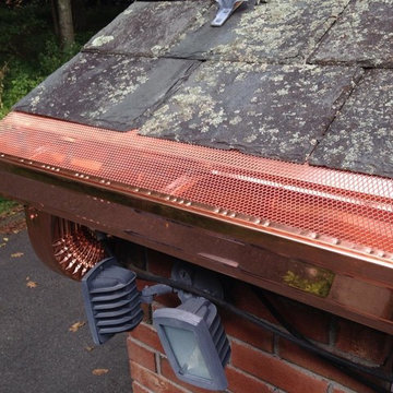 Copper "K" Style Gutters & Copper Screening
