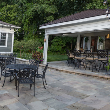Outdoor Entertainment Patio, Spa, and Fire Pit