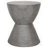 Contemporary Hourglass Outdoor Stool - Grey