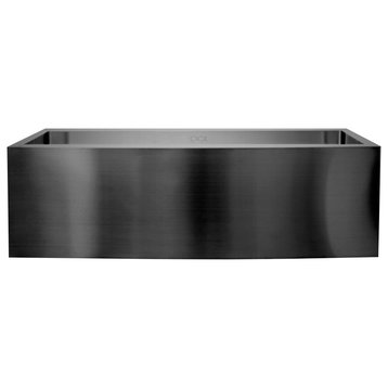 CNOX FARMSINK Stainless Steel Kitchen Sink 33"x22"x10", Black