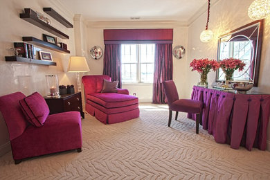 Example of a trendy bedroom design in New York