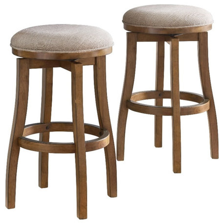 Ellie Bar Stool, Set of 2, Brown, Bar Height