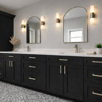 Sovereign Shaker Onyx Black Gallery| Bathroom Projects