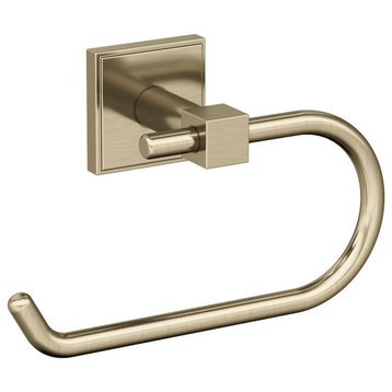 Amerock Appoint Traditional Single Post Toilet Paper Holder, Golden Champagne