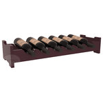 Wine Racks America - 6-Bottle Mini Scalloped Wine Rack, Pine, Burgundy+ Satin - Decorative 6 bottle rack with pressure-fit joints for stacking multiple units. This rack requires no hardware for assembly and is ready to use as soon as it arrives. Makes the perfect gift for any occasion. Stores wine on any flat surface.