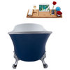 55" Streamline N370CH-IN-BGM Clawfoot Tub and Tray With Internal Drain