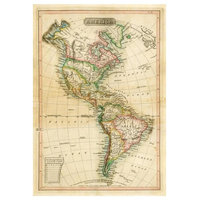 "America, 1820" Digital Paper Print by John Melish, 17"x24"
