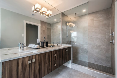 Inspiration for a transitional bathroom remodel in Other
