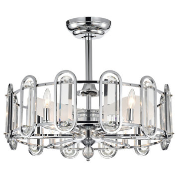 Warehouse of Tiffany's CFL-8436CH Chrome 26" 3 Blade Chandelier