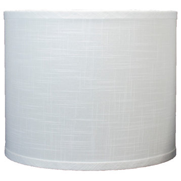 Classic Drum Linen Lamp Shade, Off White, 12"