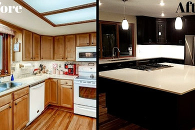 Example of a large trendy kitchen design in Denver