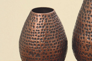 Copper Dimple Bud Vase