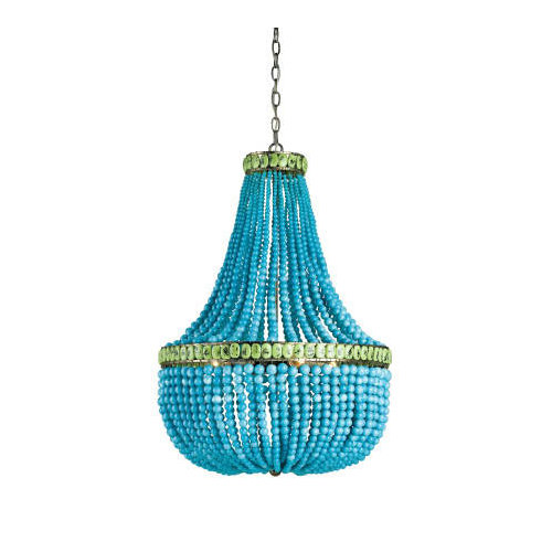 Are Beaded Chandeliers Dated, Turquoise Beaded Outdoor Chandelier