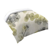 Laural Home Smoky X-Ray of Eucalyptus Leaves Duvet Cover, Queen