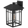 Timberlake 14" 1-Light Matte Black Painted Outdoor Wall Sconce Lamp