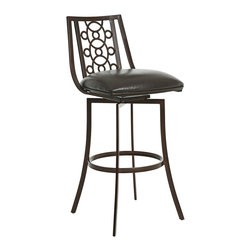 Impacterra - Valentijn 30" Melvin Chocolate Armless Swivel Barstool - Bar Stools And Counter Stools