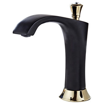 Fontana Black Widespread Automatic Sensor Bathroom Faucet